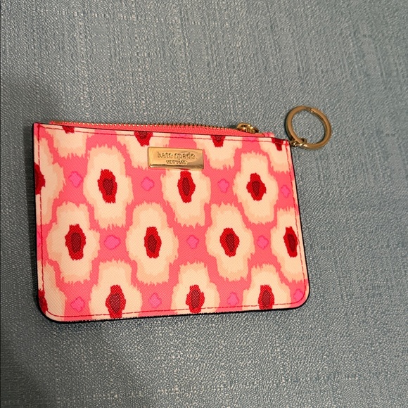 kate spade Accessories - Kate Spade Pink and Red Floral Keychain Wallet
